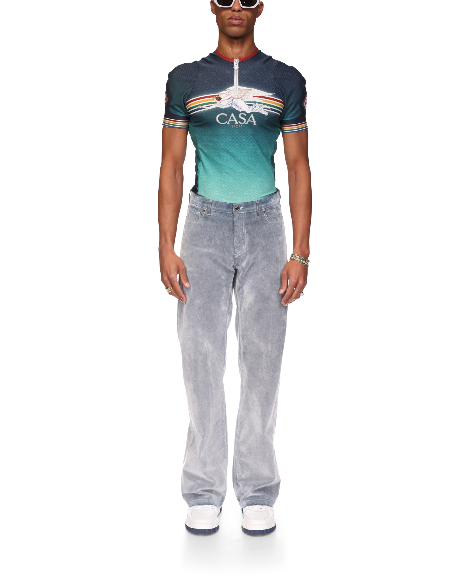 Peach Texture Jeans