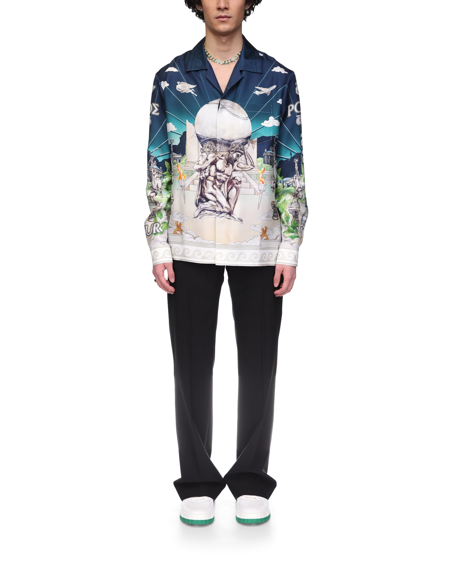 Le Temple Du Sport Long Sleeve Silk Shirt