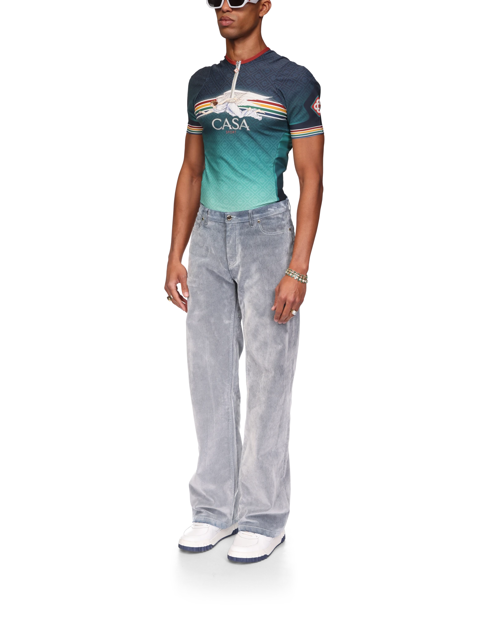 Peach Texture Jeans