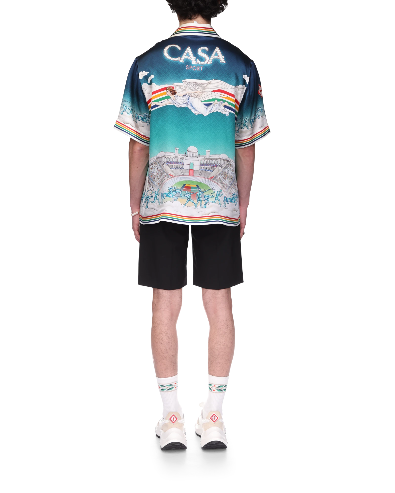 La Déesse Du Stade Short Sleeve Silk Shirt