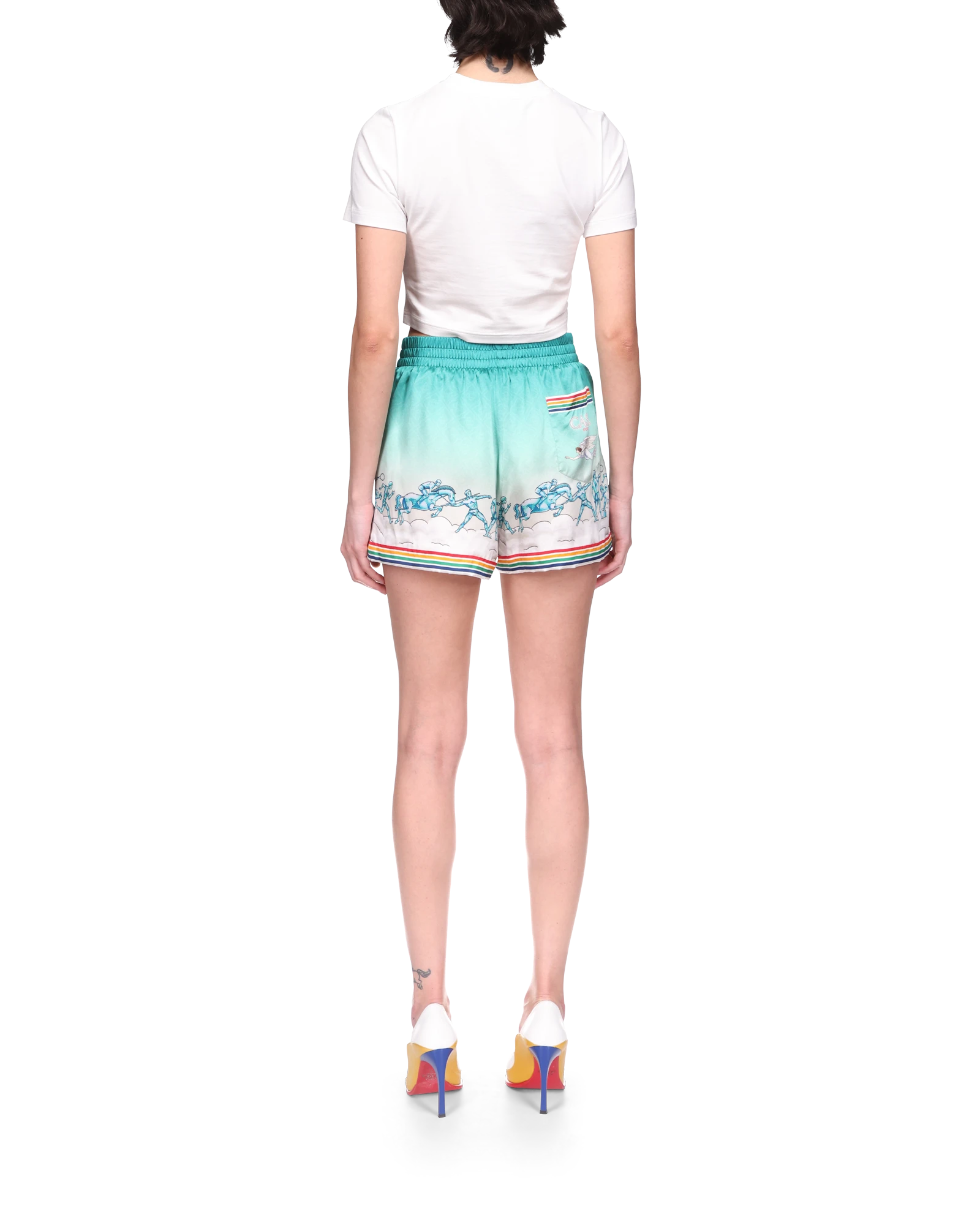 La Déesse Du Stade Silk Shorts