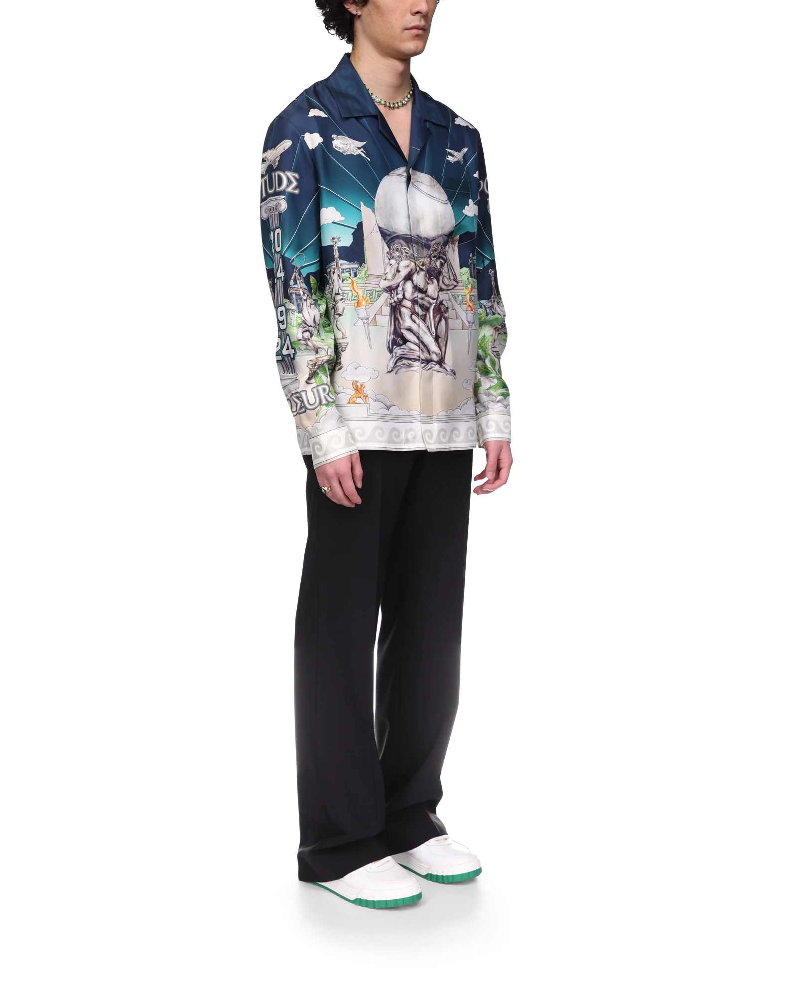 Le Temple Du Sport Long Sleeve Silk Shirt