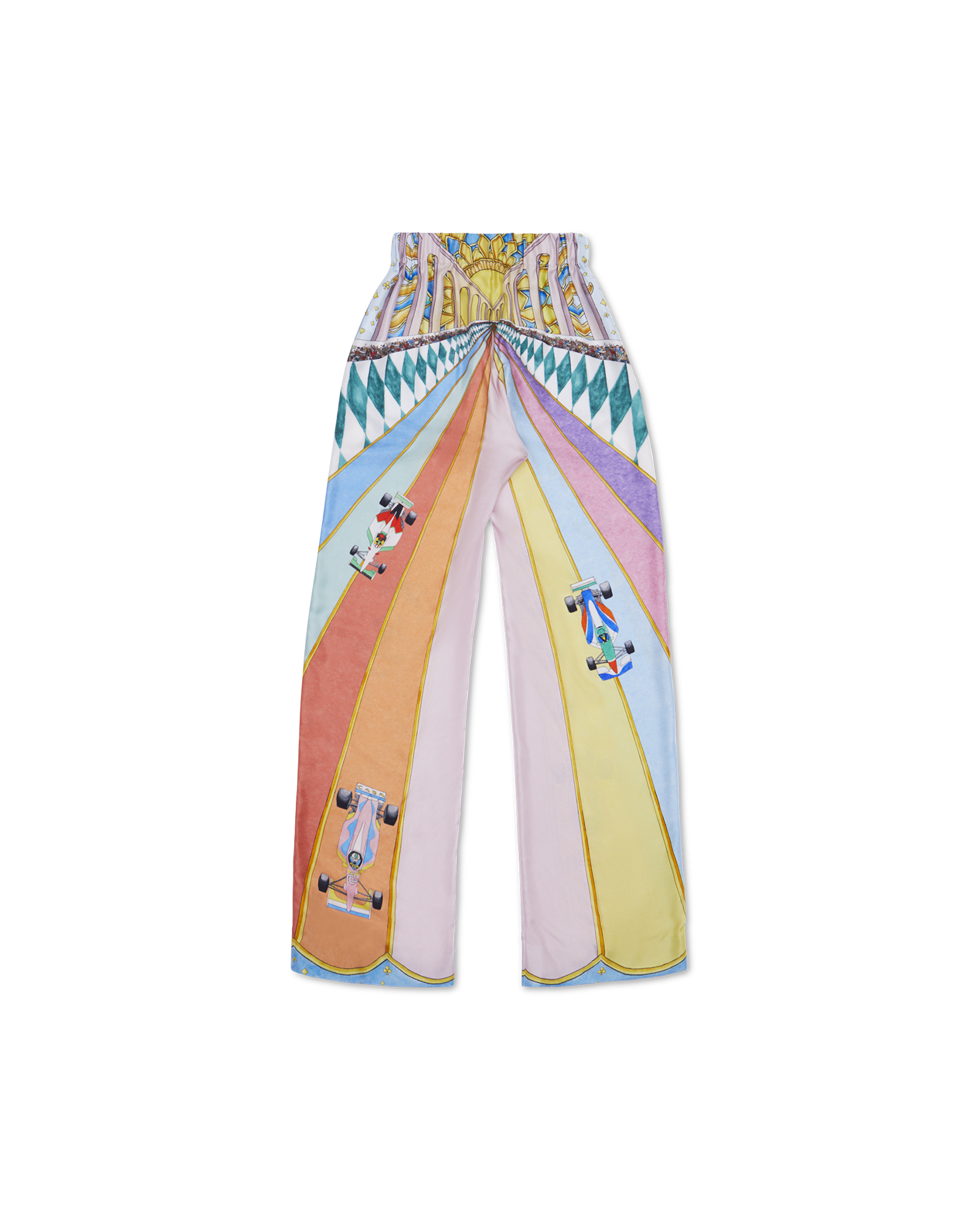 La Course Ideale Printed Silk Trouser