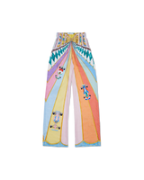 La Course Ideale Printed Silk Trouser