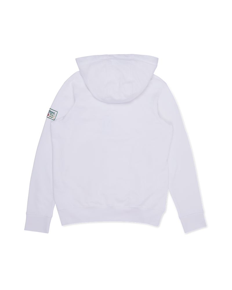 White Silk Scarf Hooded Sweatshirt