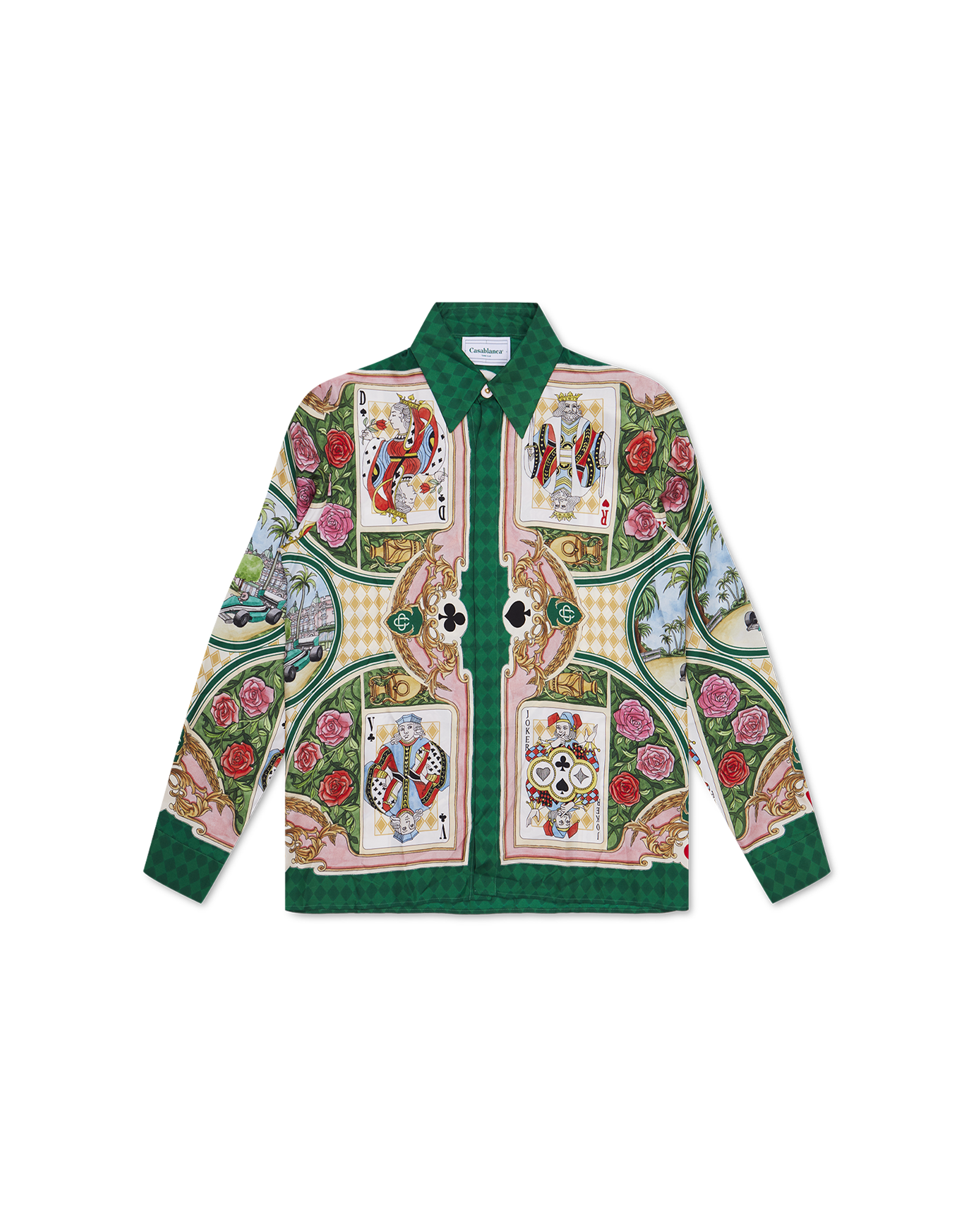 Le Jardin Des Cartes Long Sleeve Silk Shirt