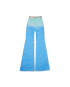 Voyage Dans Les Nuages Printed 70's Denim Flare Jean