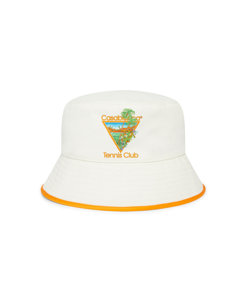 Tennis Club Icon Orange Bucket Hat