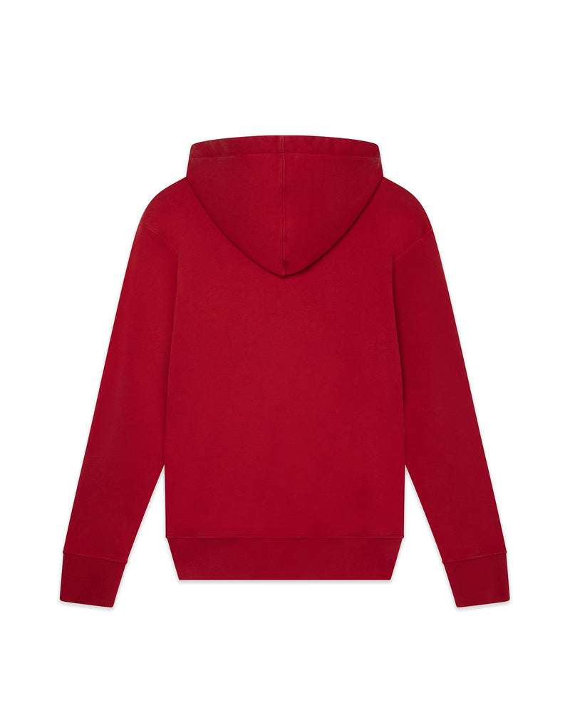 Red Half Zip Hooded Sweatshirt