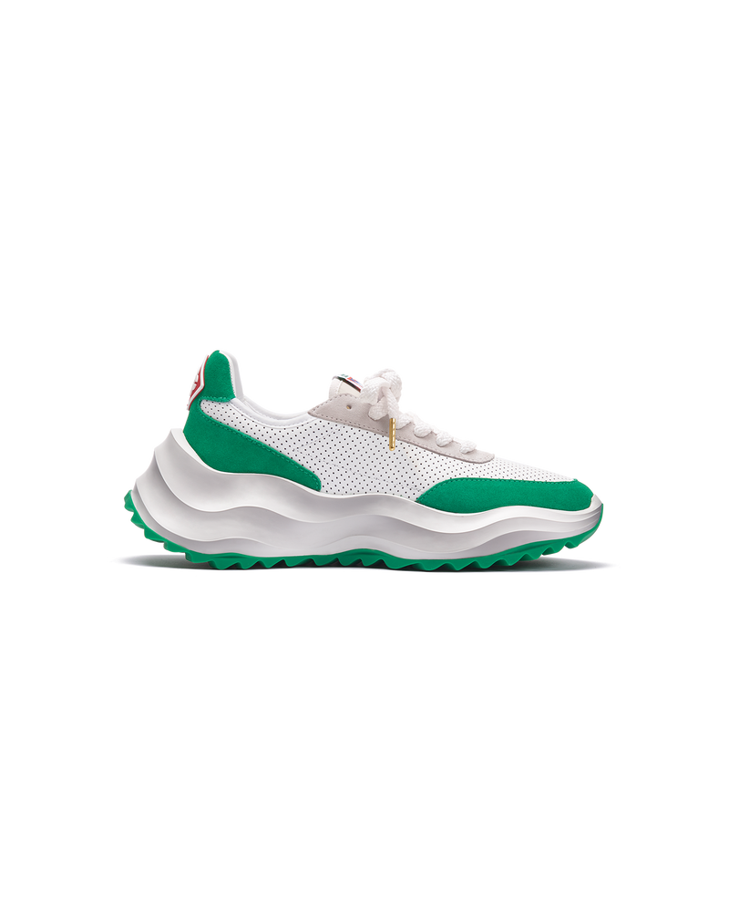 Womens Atlantis White & Tennis Green Sneaker