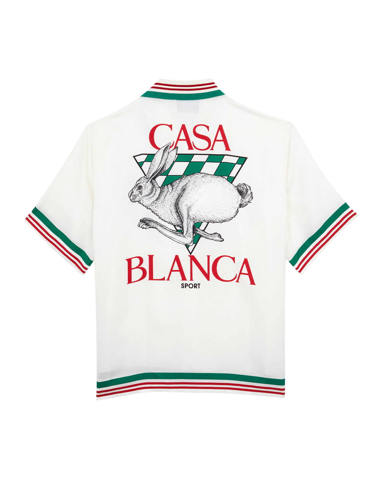 Casa Sport Knit Collar Short Sleeve Silk Shirt