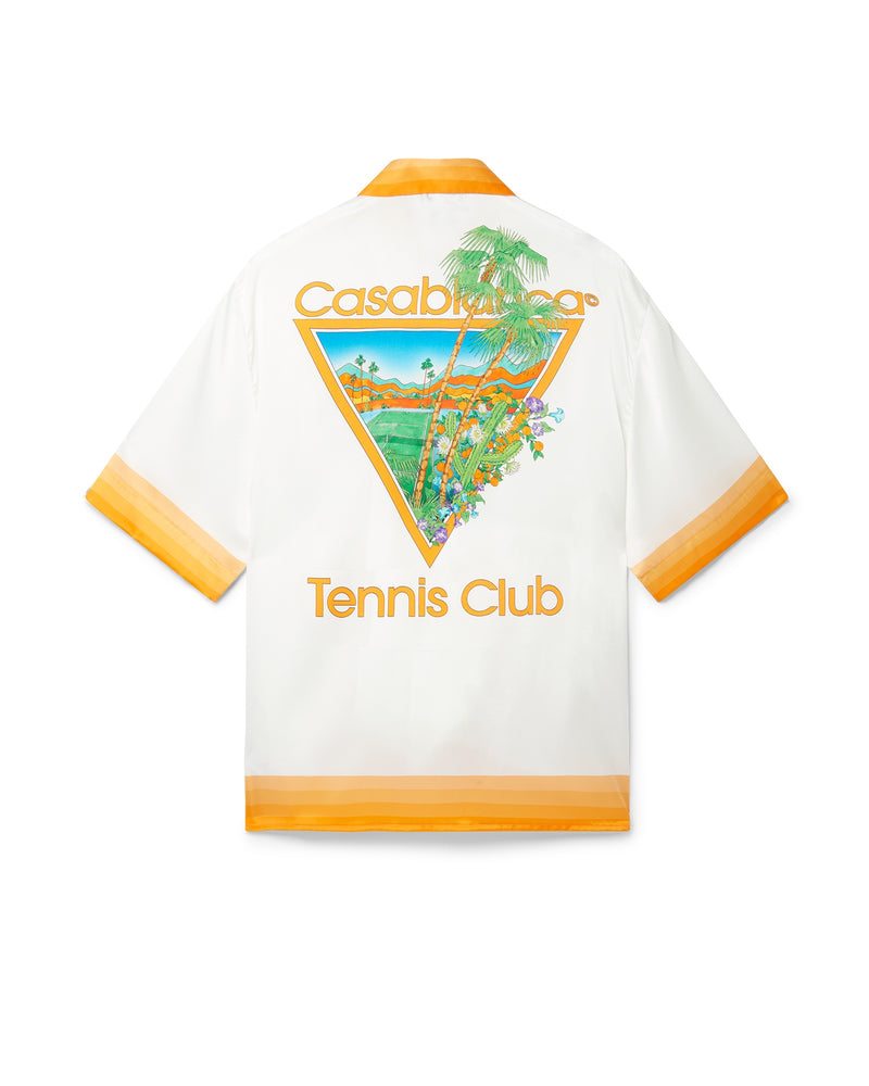 Palm Springs Icon Orange Silk Shirt