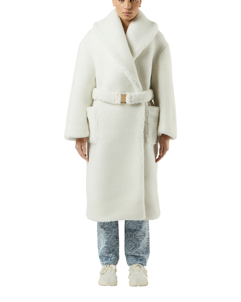 Off-White Faux Shearling Coat
