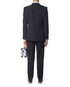 Black High Waisted Cummerbund Trousers