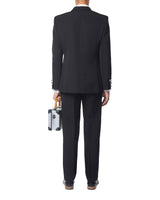 Black High Waisted Cummerbund Trousers