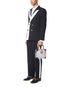 Black High Waisted Cummerbund Trousers