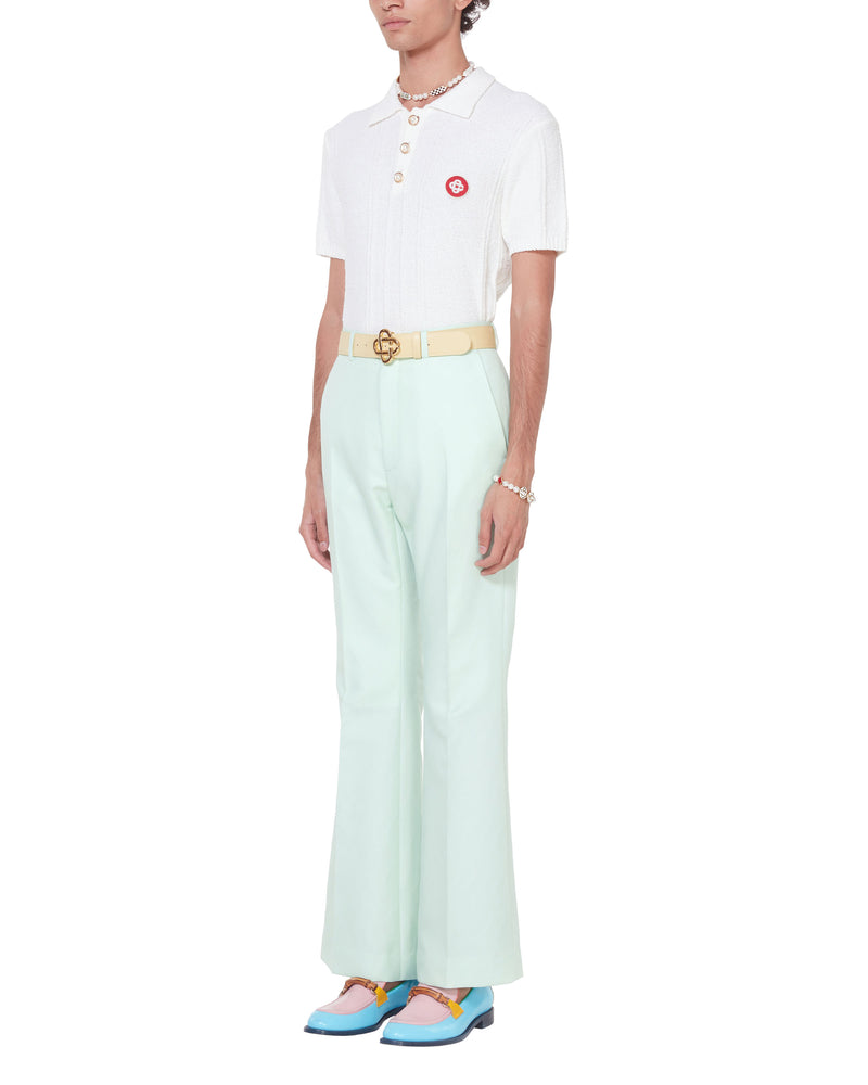 Mint Memphis Pinstripe Flared Trousers