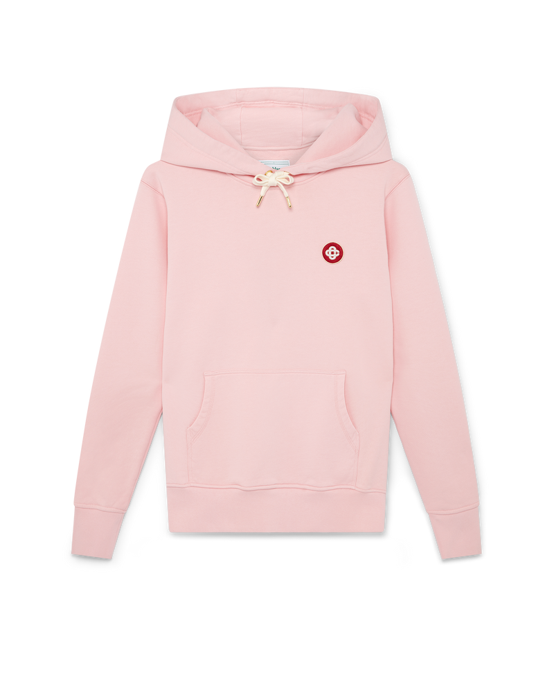 Pink Logo Patch Hooded Sweatshirt