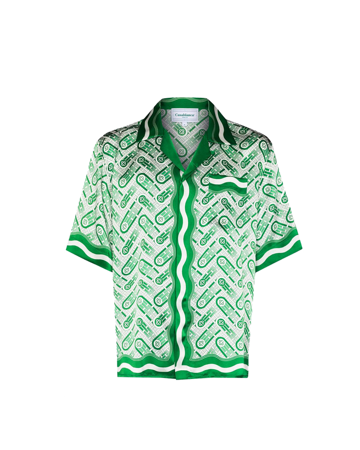 Ping Pong Monogram Silk Shirt
