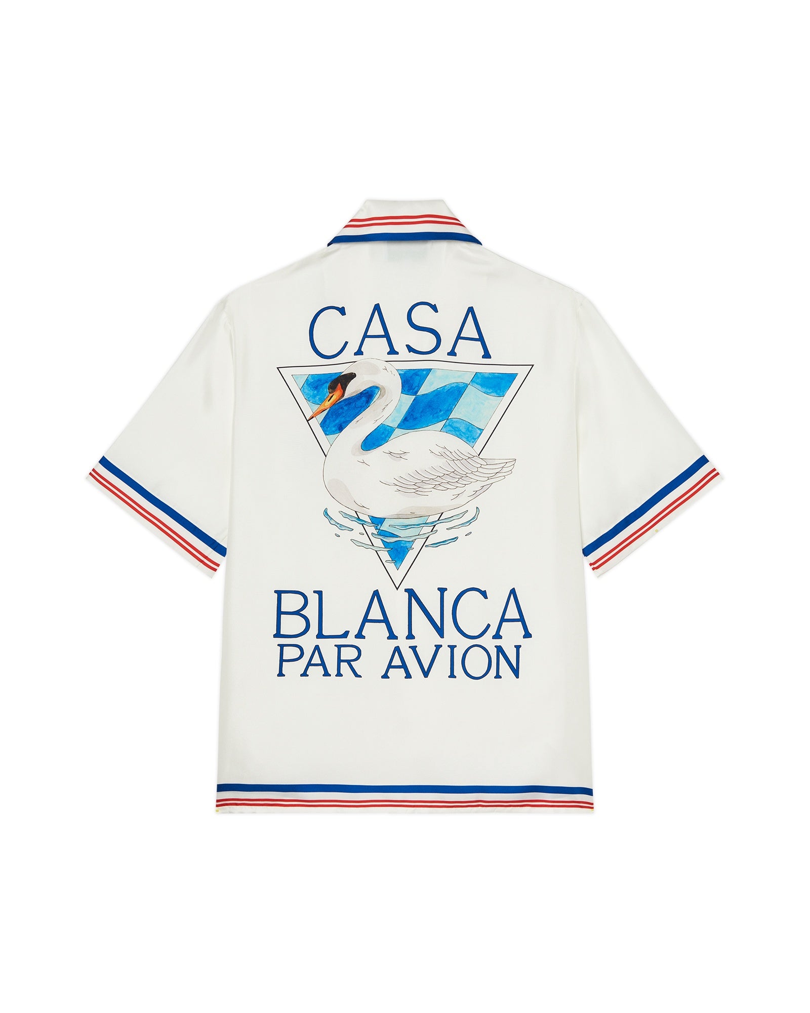 Par Avion Cuban Collar Short Sleeve Silk Shirt