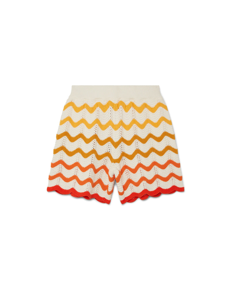 Orange Gradient Crochet Shorts