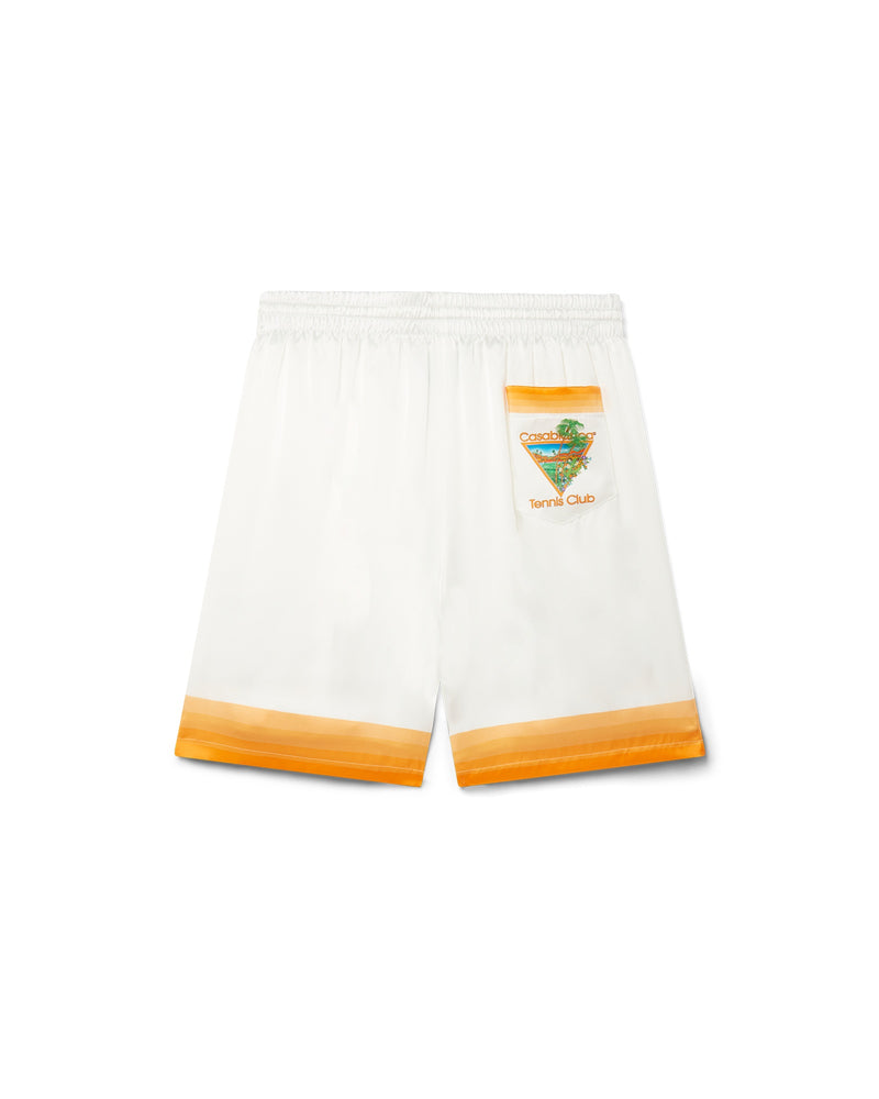 Palm Springs Icon Orange Silk Shorts