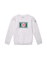 White Tennis Court Chenille Sweatshirt