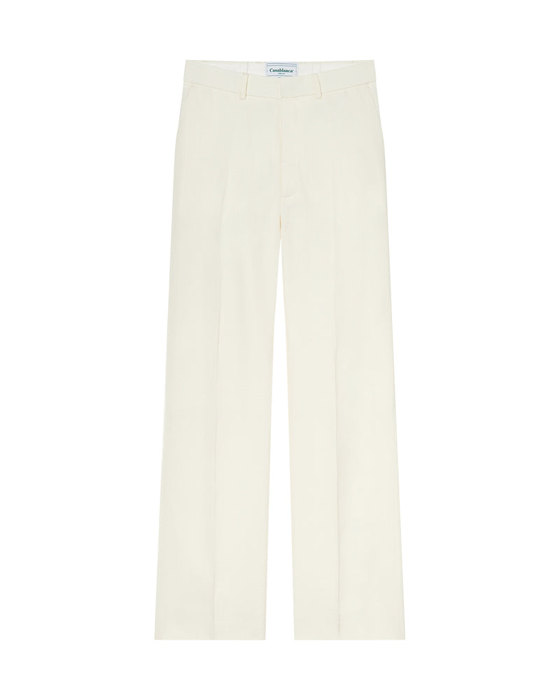Silk Suiting Wide Leg Trousers