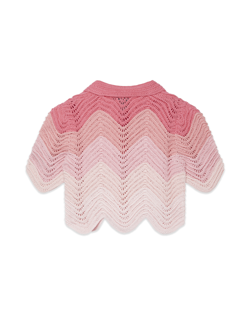 Pink Gradient Crochet Top
