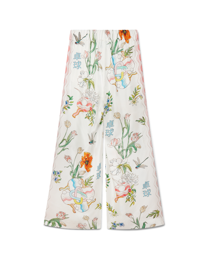 Ping Pong Fleurie Jour Silk Trousers