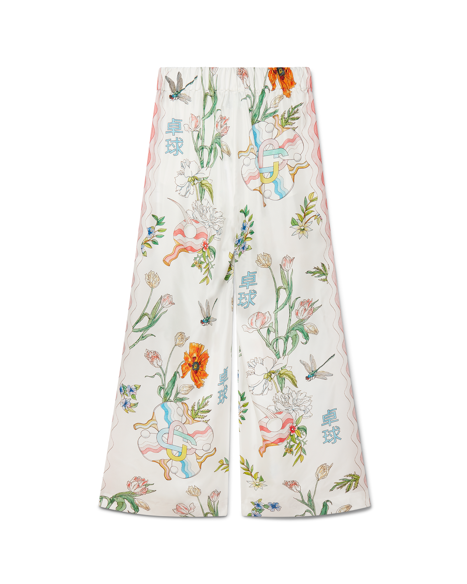 Ping Pong Fleurie Jour Silk Trousers