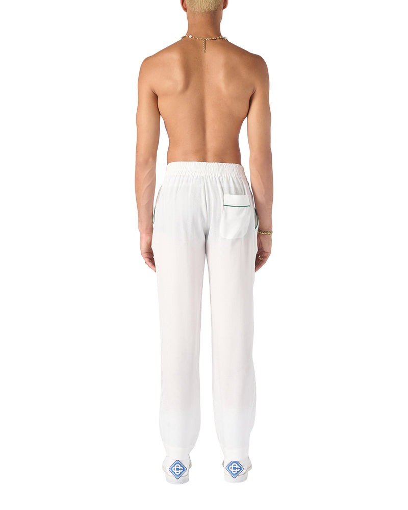 Mens Silk Pajamas Pants Sleep Bottoms 100% Silk Pyjamas Pants Long Silk  Pants for Men - White / XS