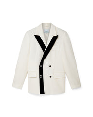 Double Breasted Military Coat With Contrast Buttons – Off White, AVENUE  No.29