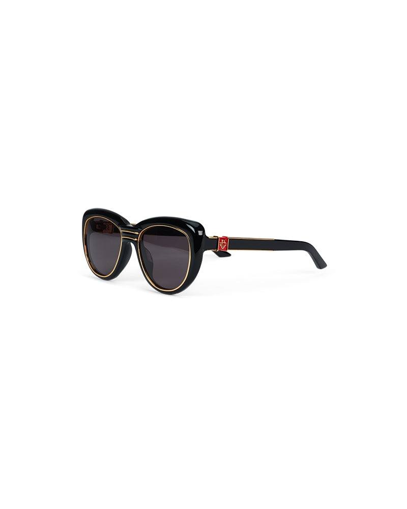 Black & Gold The Wing Sunglasses