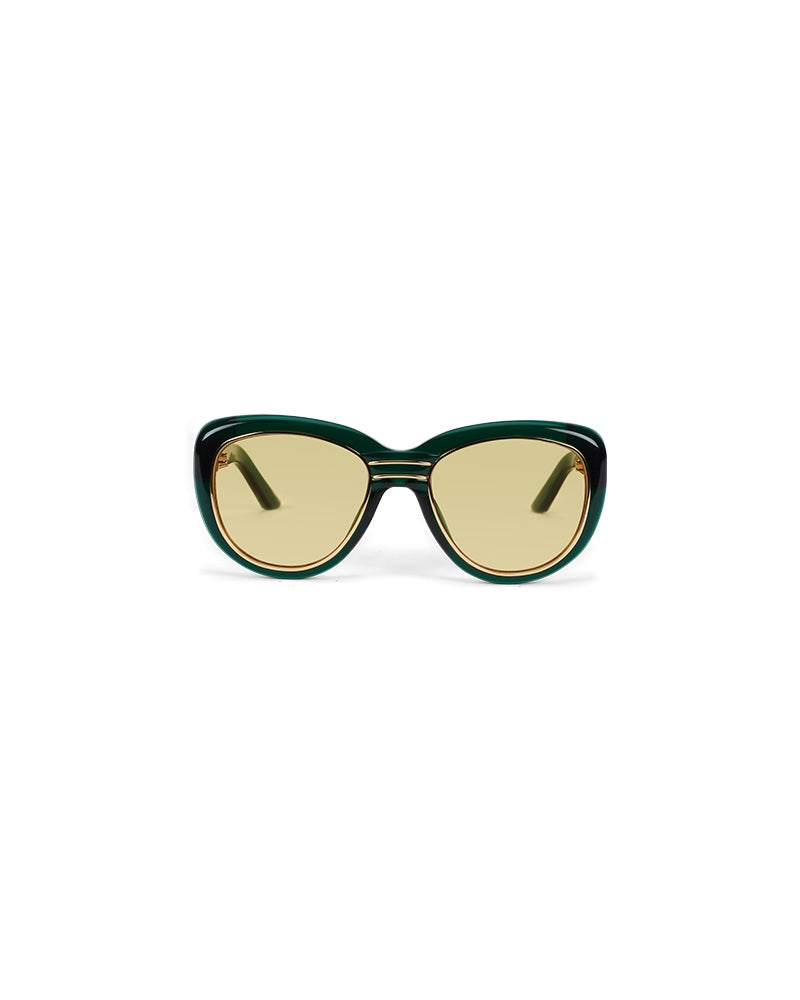 Dark Green & Gold The Wing Sunglasses
