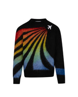 Mohair Blend Printed Crew Neck Jumper