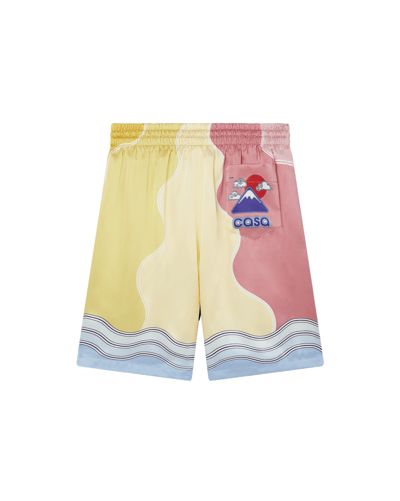 Soleil Levant Silk Shorts
