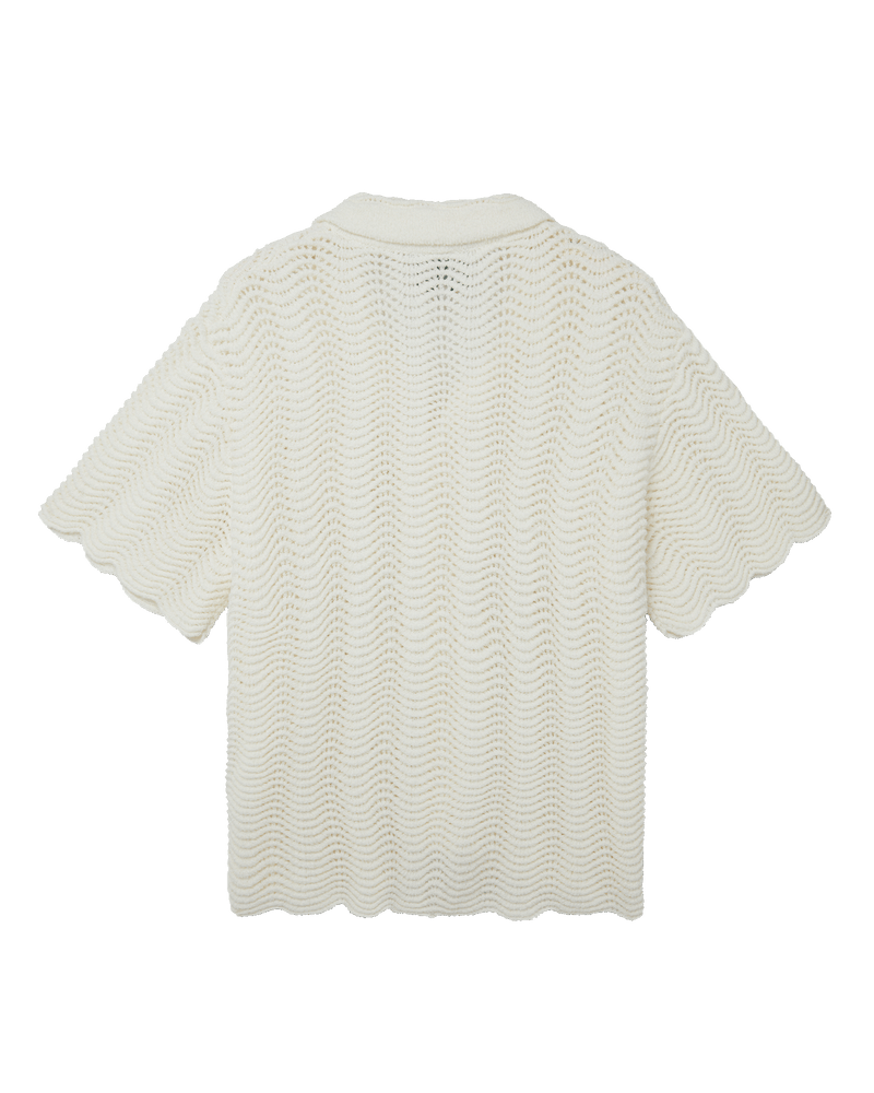 Wavy Gradient Crochet Shirt