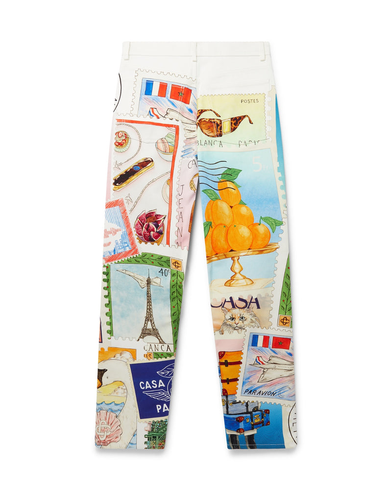 Souvenirs De Vacances Printed Straight Leg Jeans