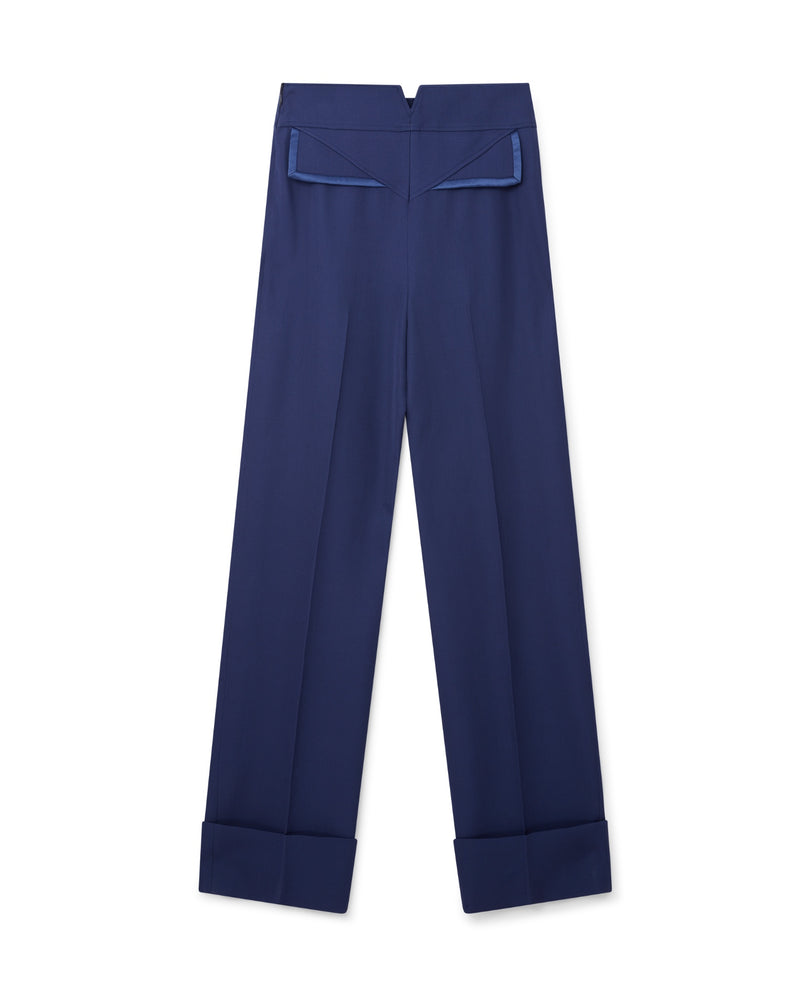 Navy Waist Panel Trousers